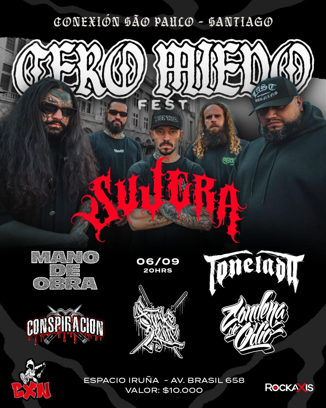 Representando la esencia hardcore paulista: Sujera llega a Chile en el 